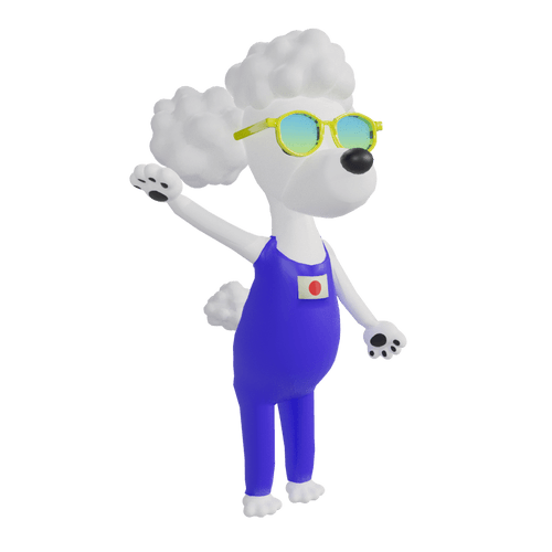 Gymnastics #001：Dog Poodle Sunglasses -3D-