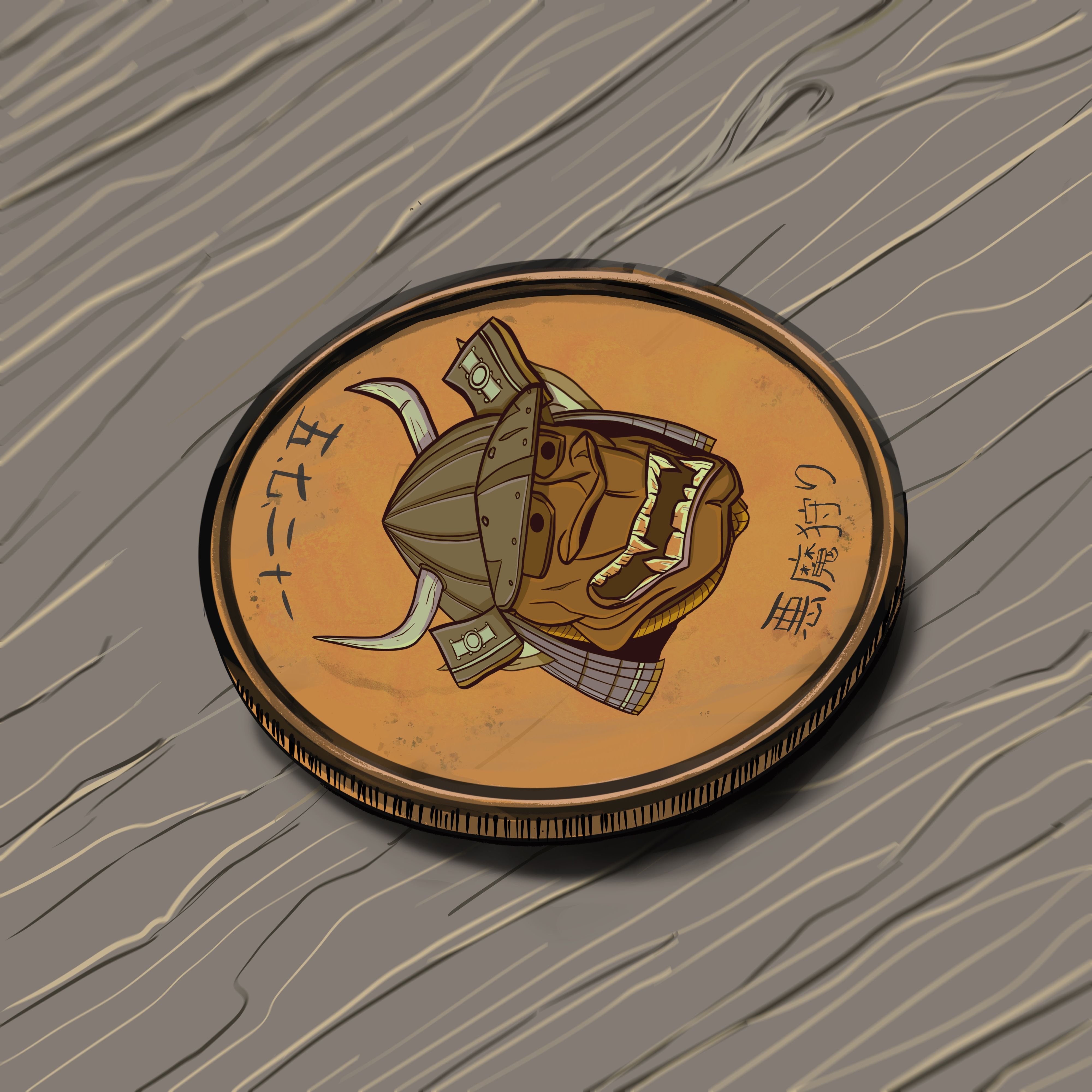 Demon Commander Head Coin 