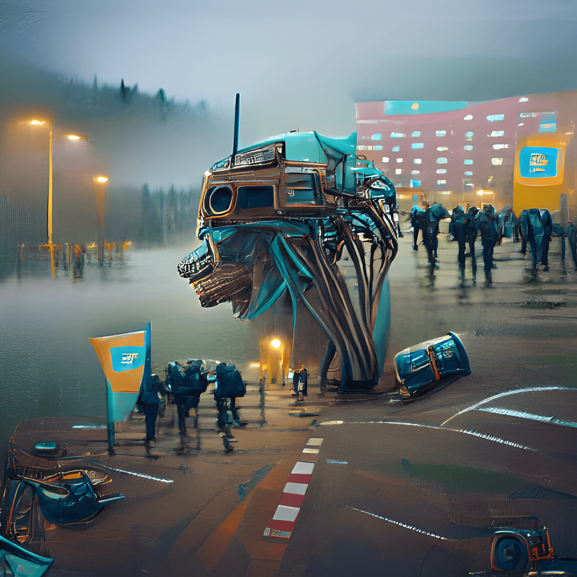 Cyberpunk Dystopian Chaos