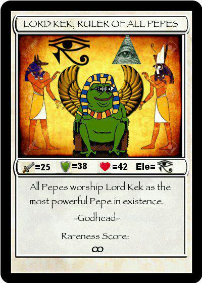 (Fractional - see description) LORDKEK (0.00000069) Series 1, Card 34 Rare Pepe Wallet 2016 Counterparty XCP NFT Asset [10 Issuance]