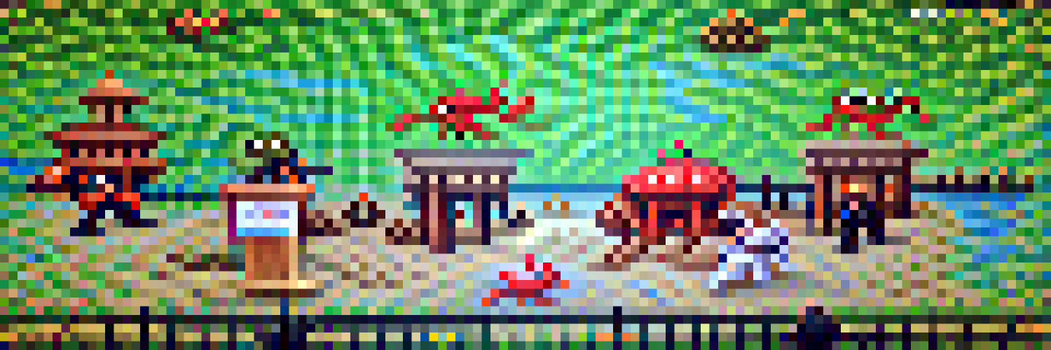 98 The crabs are doing karate in a townsquare AI Pixel Buddies OpenSea