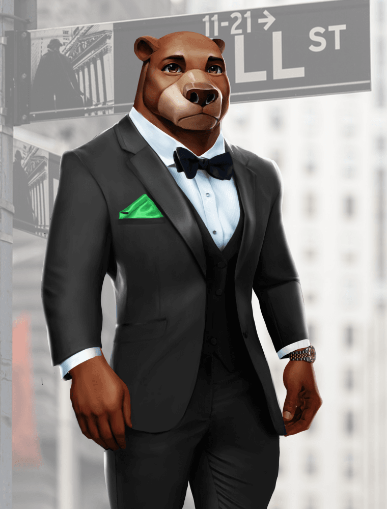Wall Street Avatar Suited Bear #147