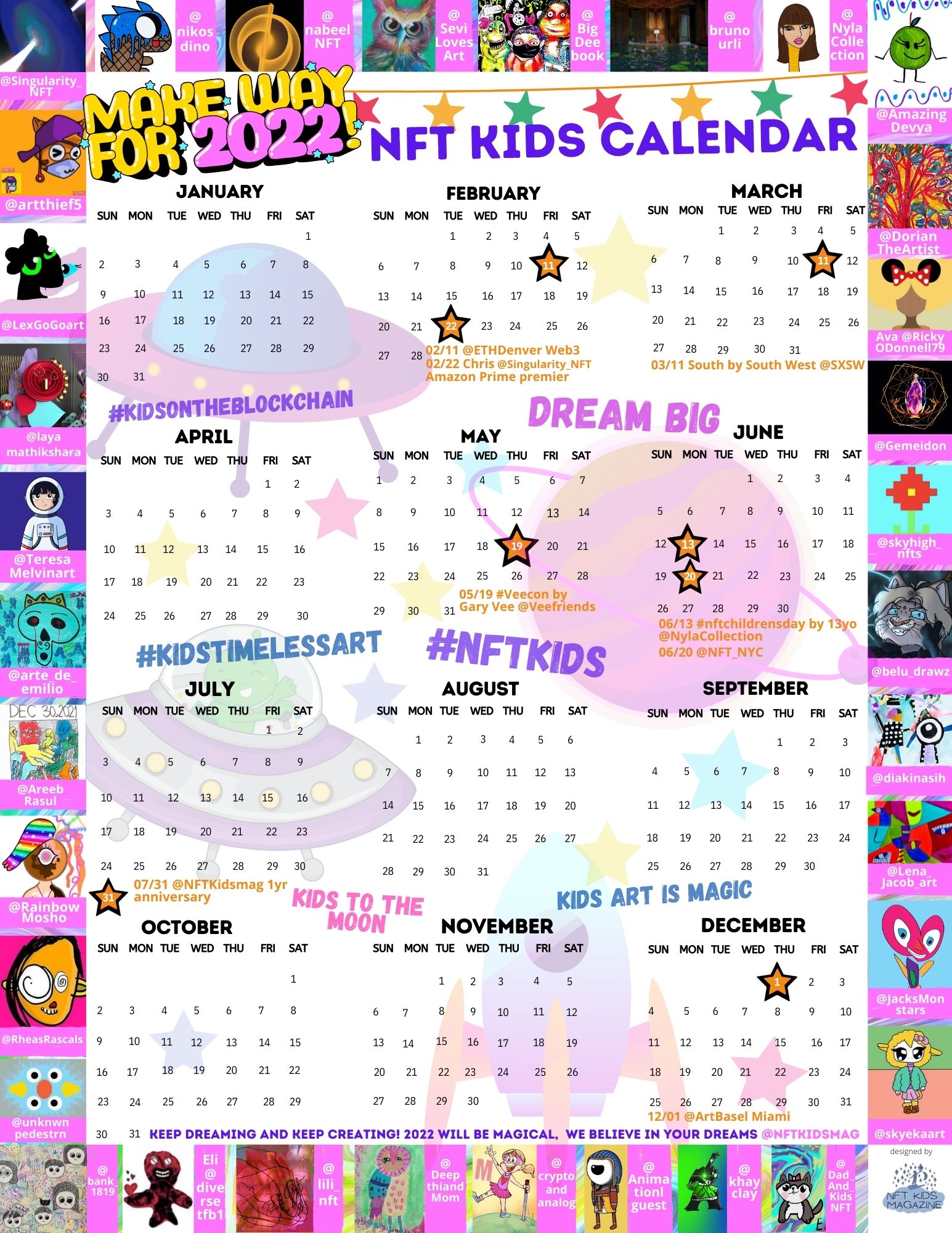 1st NFT Kids Calendar 2022