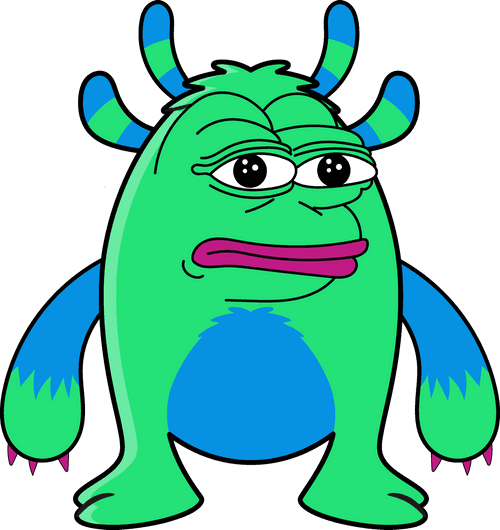 MINI MONSTER PUNKS #16 PEPE THE MEME FROGGER