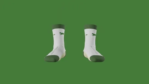 Green / White Socks
