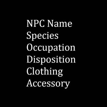 NPCs (for Adventures)