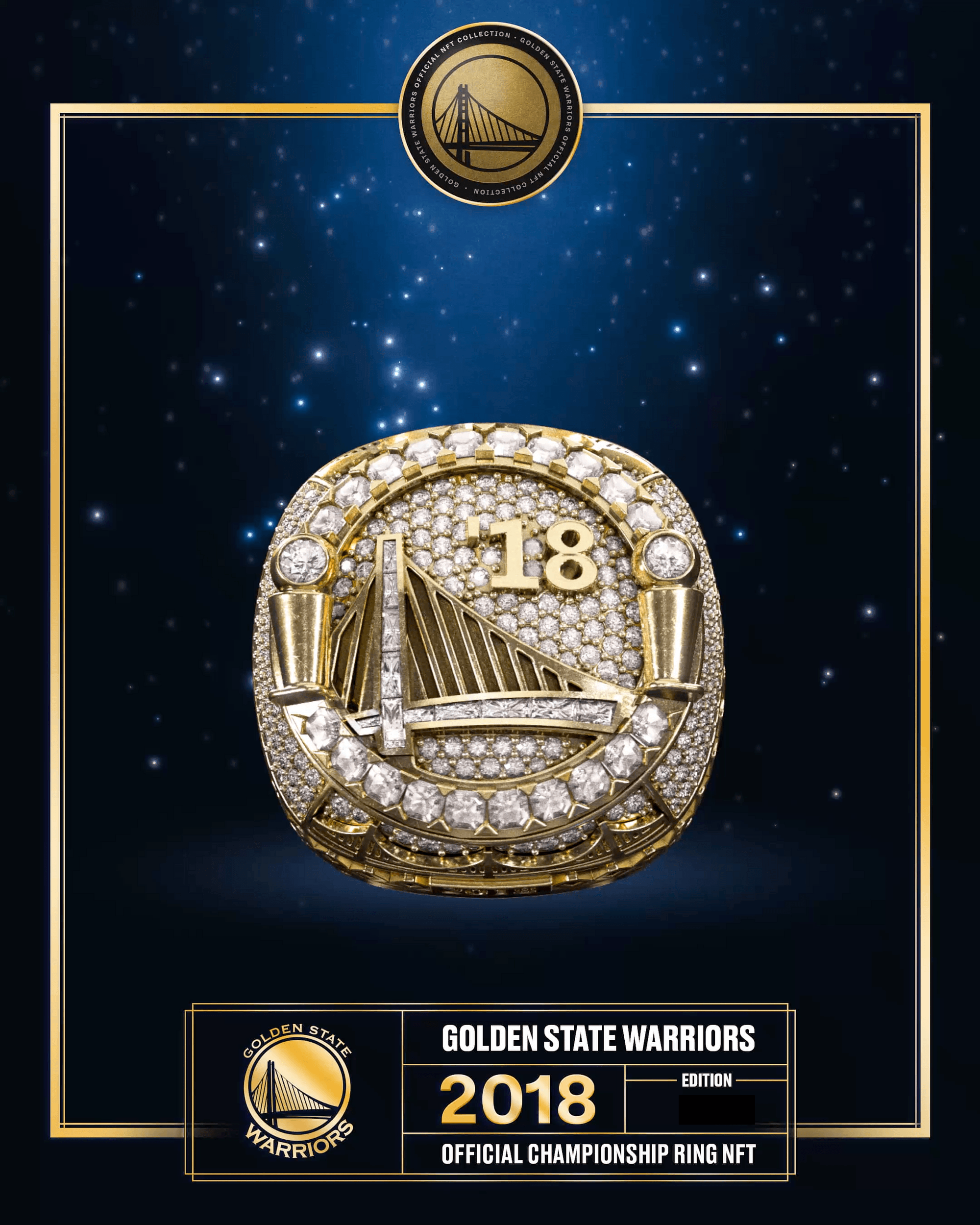 2018 Warriors Championship Ring 2450 Golden State Warriors Legacy Collection Opensea