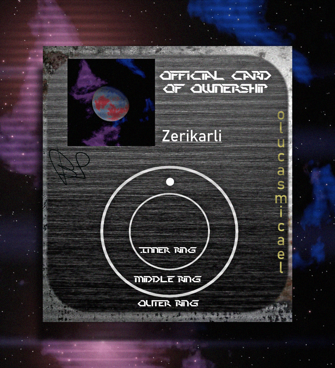 "Zerikarli" Official Card of Ownership
