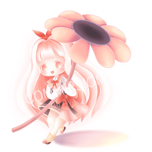 A little girl rush to go somewhere