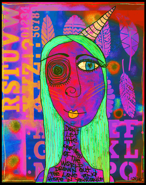 "Love and Hope #04" - Part of a Limited Series of 50 - Limited Edition 1/1 NFT - Unlockable Hi Res File