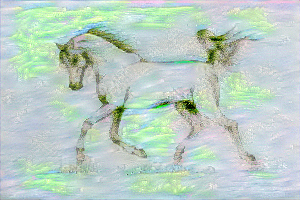Horse in green