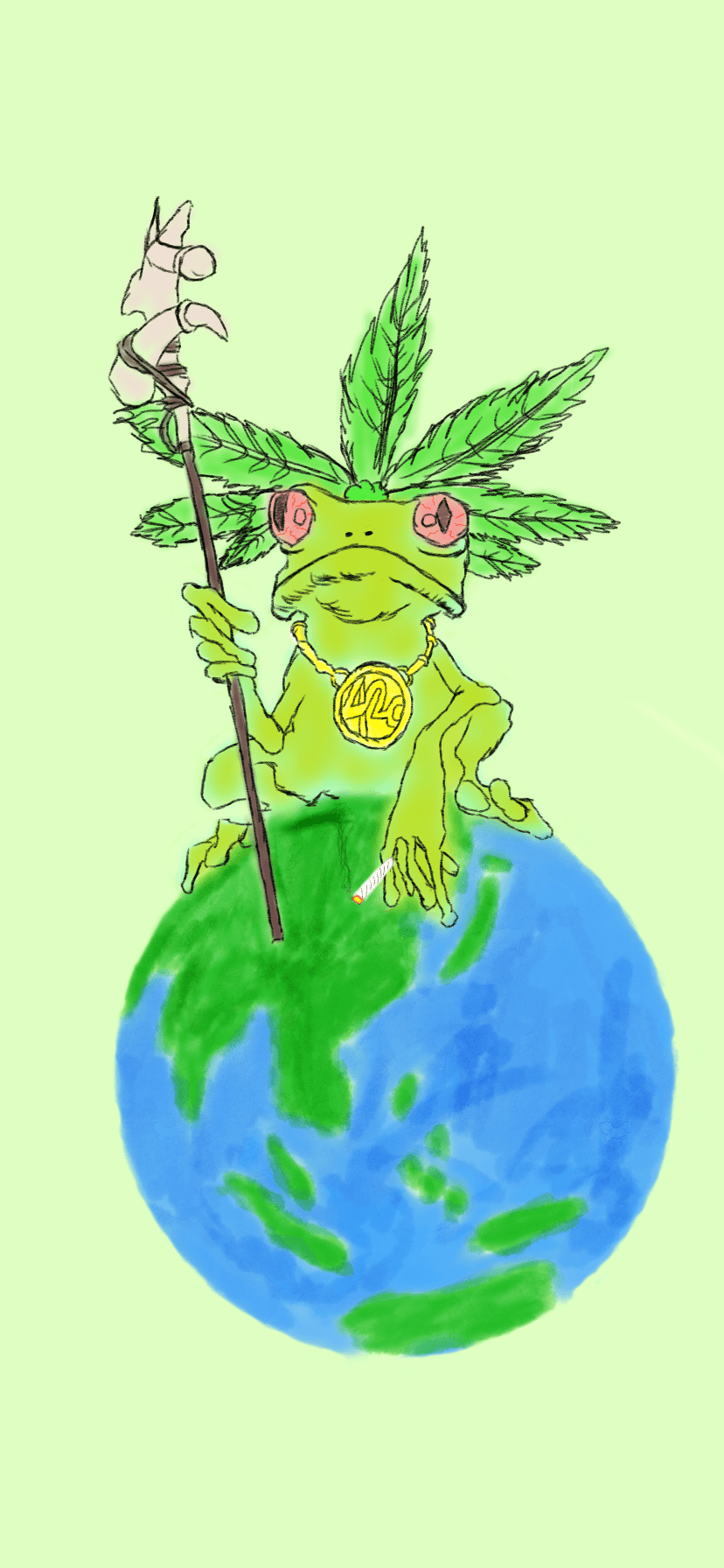 Bulbasaur Frog God of 420 Collection OpenSea