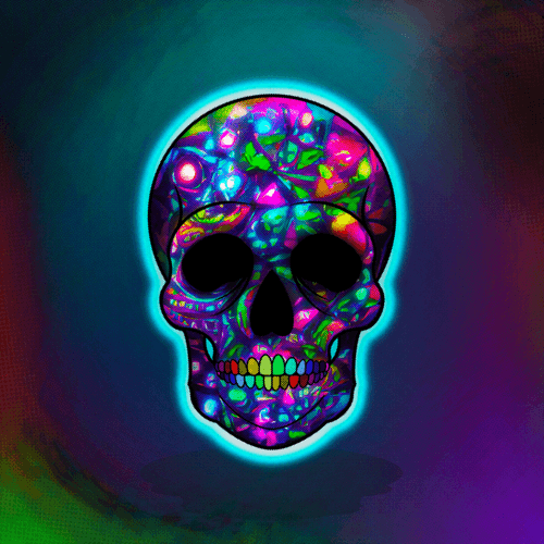 Cosmic Bouquet Skull