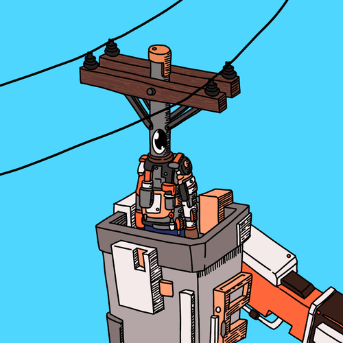 Lineworker one eyed guy #00233