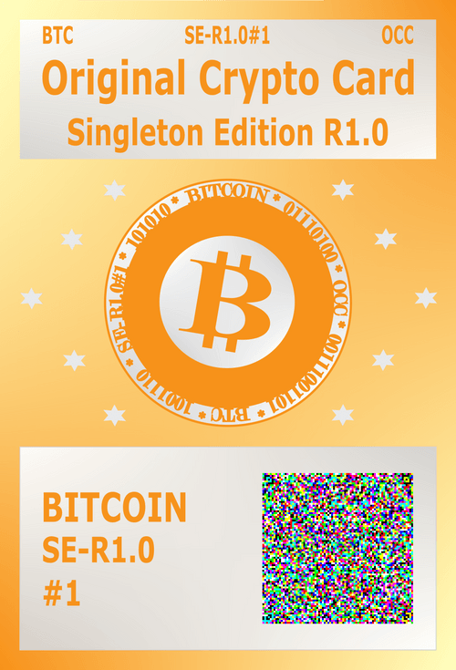 *Original Crypto Card*BITCOIN*SE-R1.0#1*BTC*