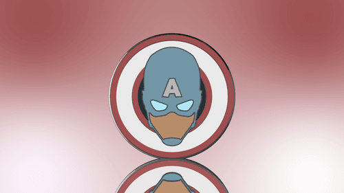 Captain America Animated 3D Coin