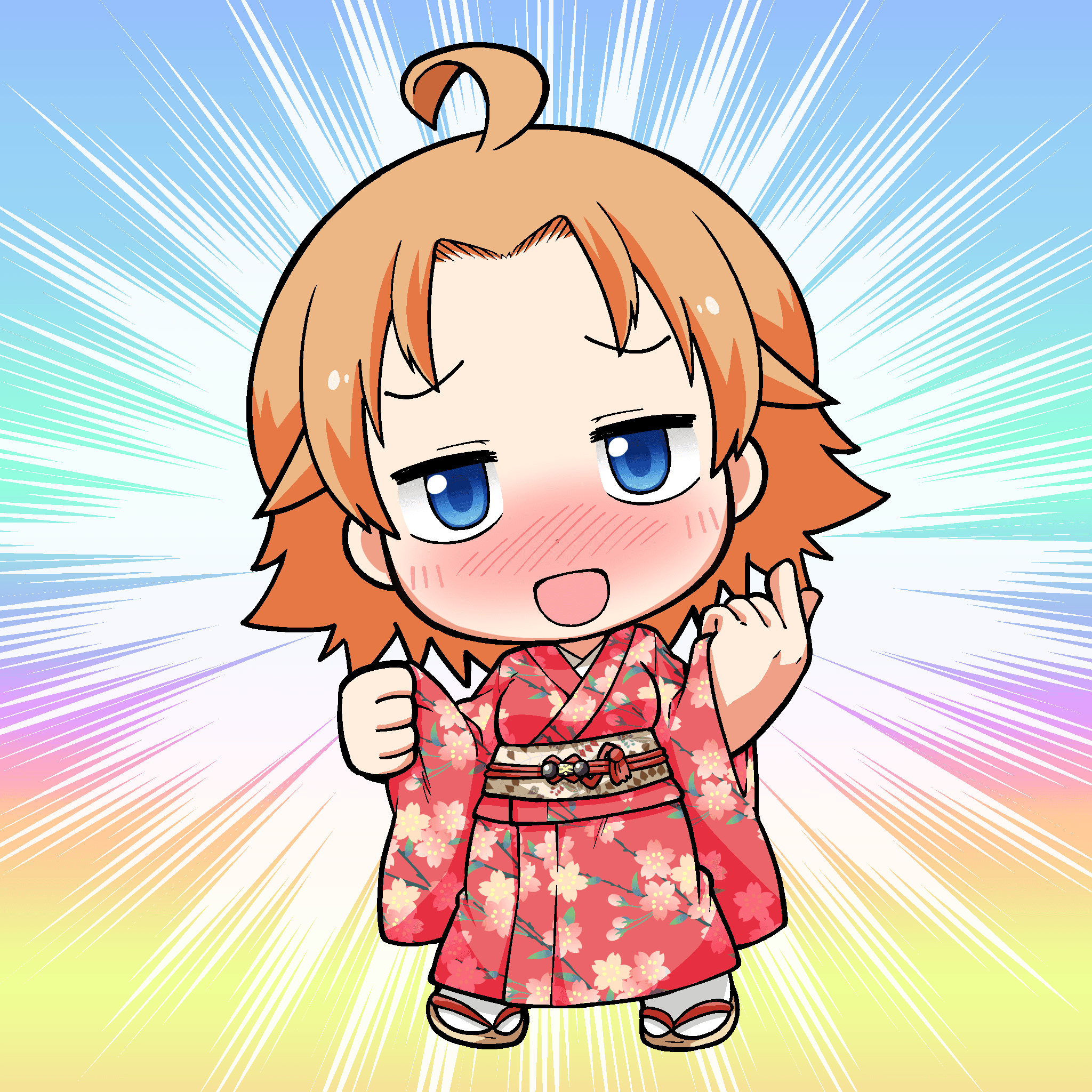 Tere QN! orange kimono #11605