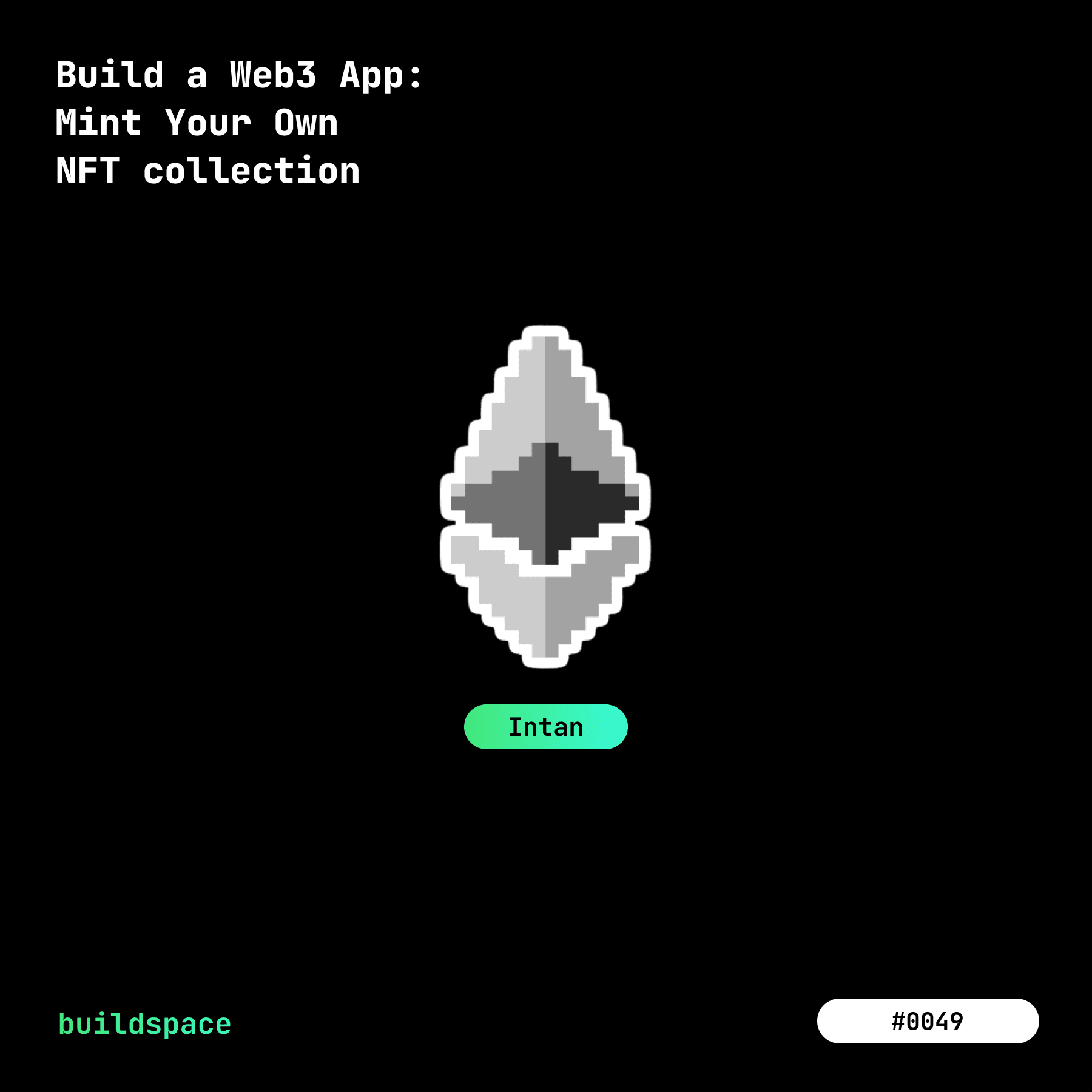 Buildspace: Build a Web3 App: Mint Your Own NFT collection | Cohort Intan | #49