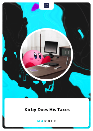 Kirby Does His Taxes - MarbleCards | OpenSea