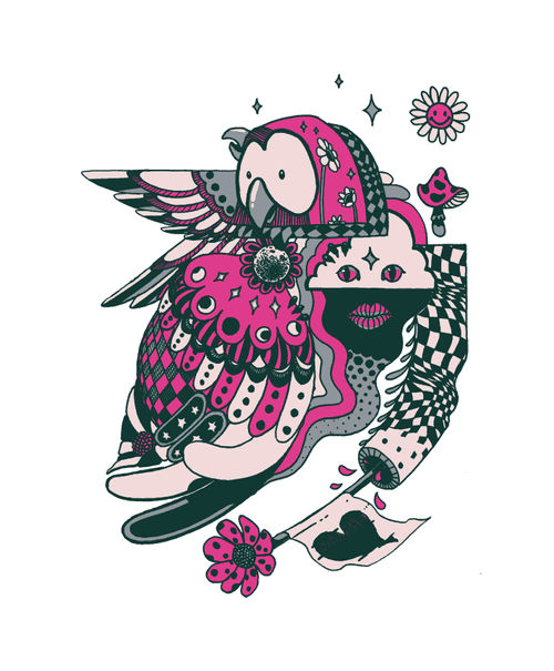 Moon Owl Pink