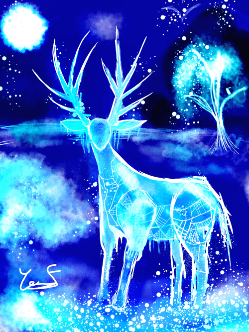 The ice deer that brings happiness《幸せを呼ぶ氷鹿》