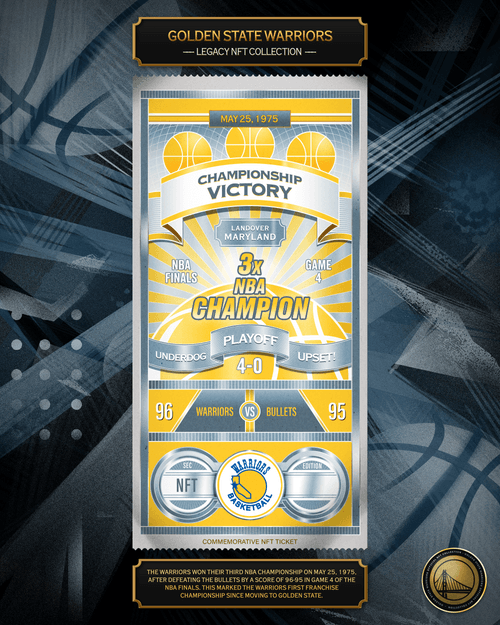 Warriors 1975 Championship Ticket (8/10) 