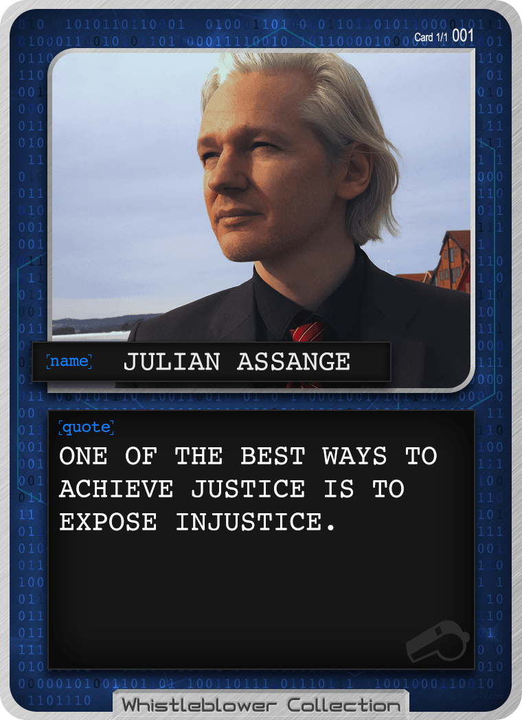 Whistleblower Collection Card: Julian Assange 001 1/1