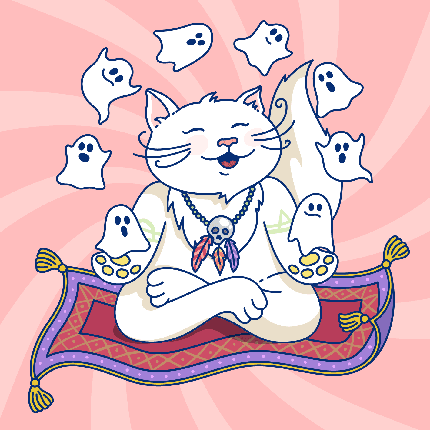 Meditating Cat #55