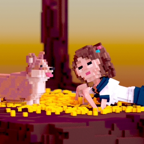Girl and her Dog