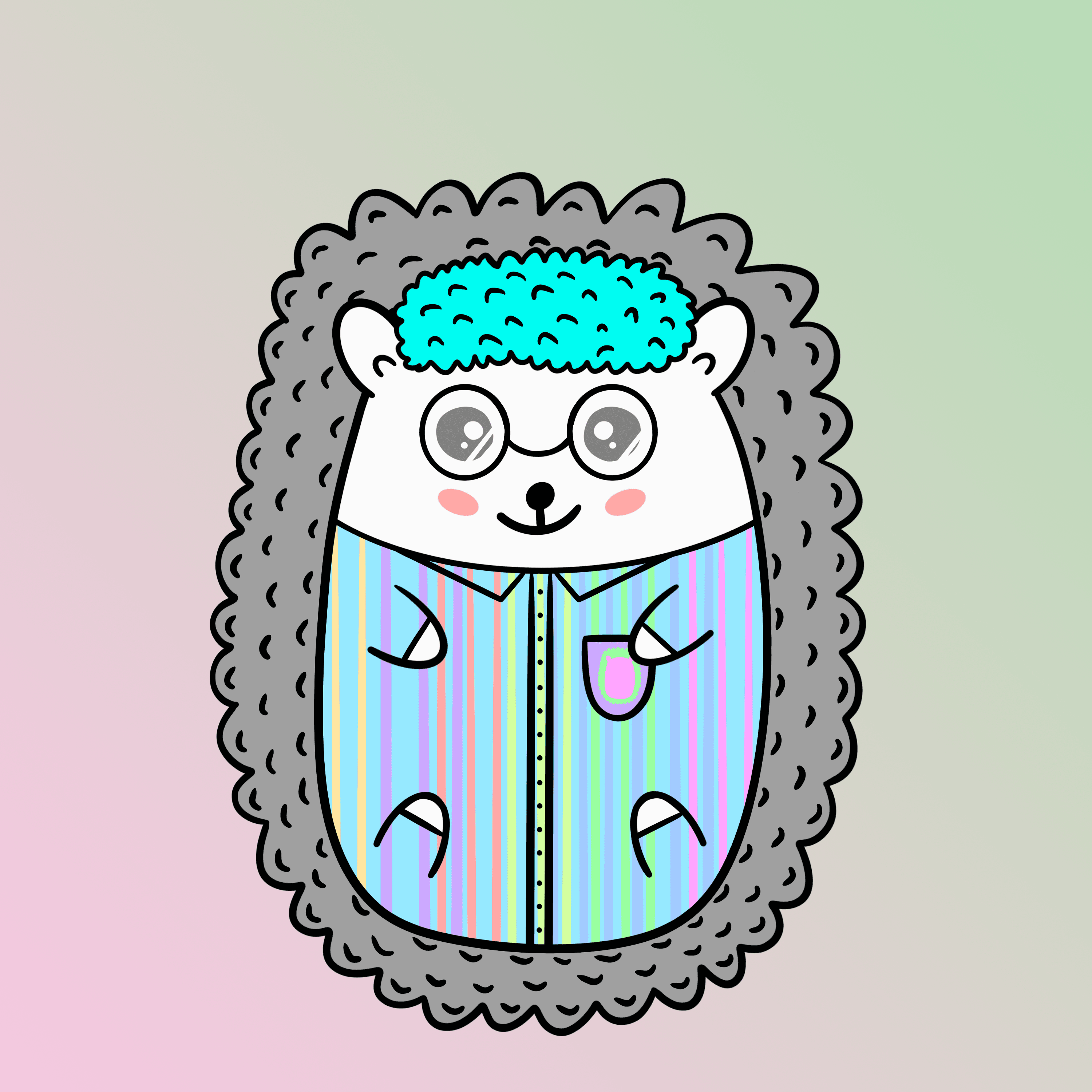 Mini Fluffy Hedgehog #559