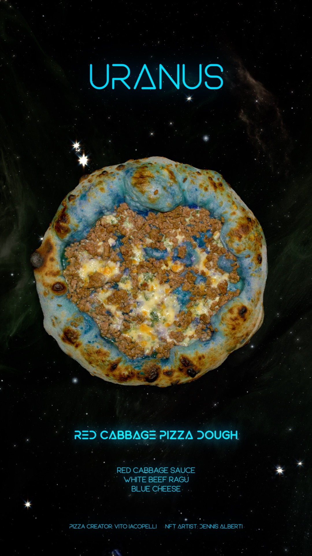 URANUS - Pizza Galaxy by Vito Iacopelli
