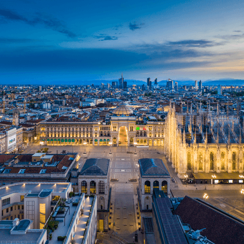 The Cathedral and Galleria Vittorio Emanuele II - Cities in the era of lockdown: Milan