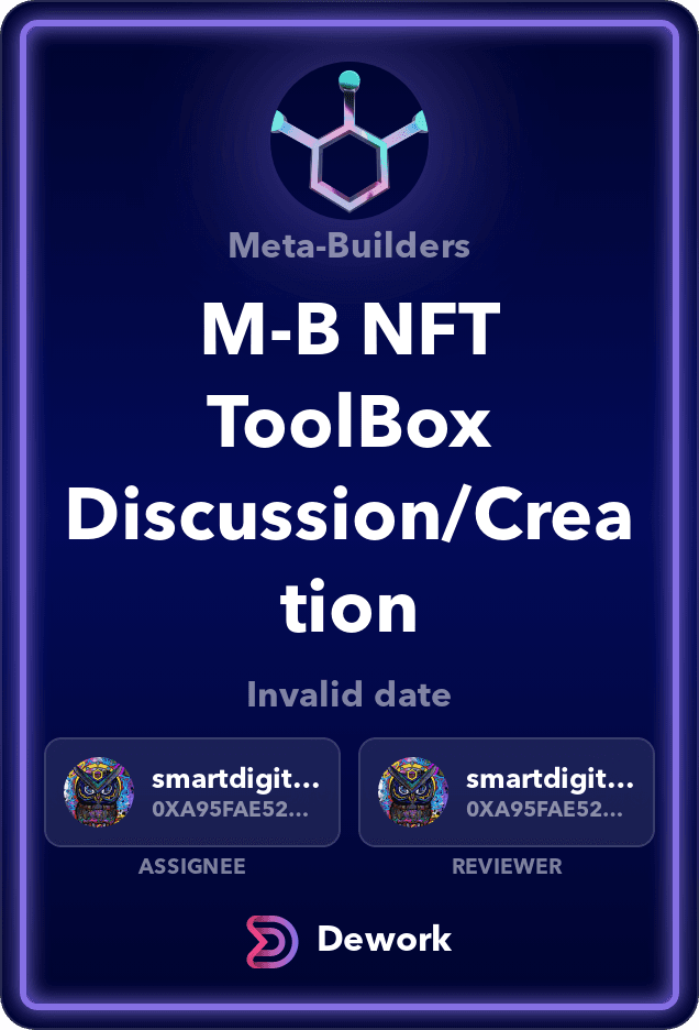M-B NFT ToolBox Discussion/Creation
