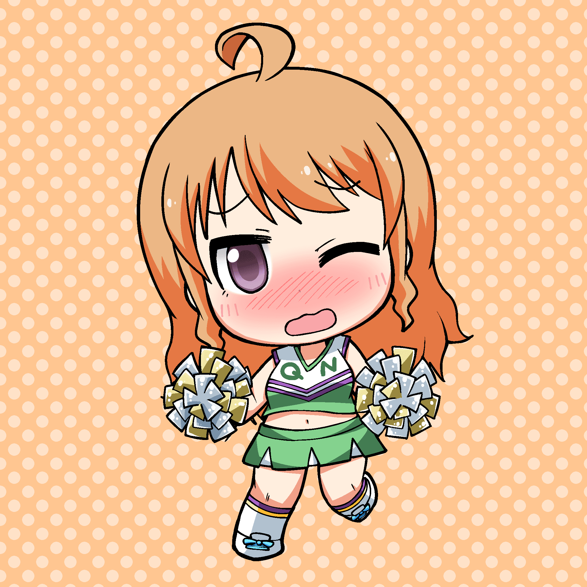 Tere QN! orange cheerleeder green #5950