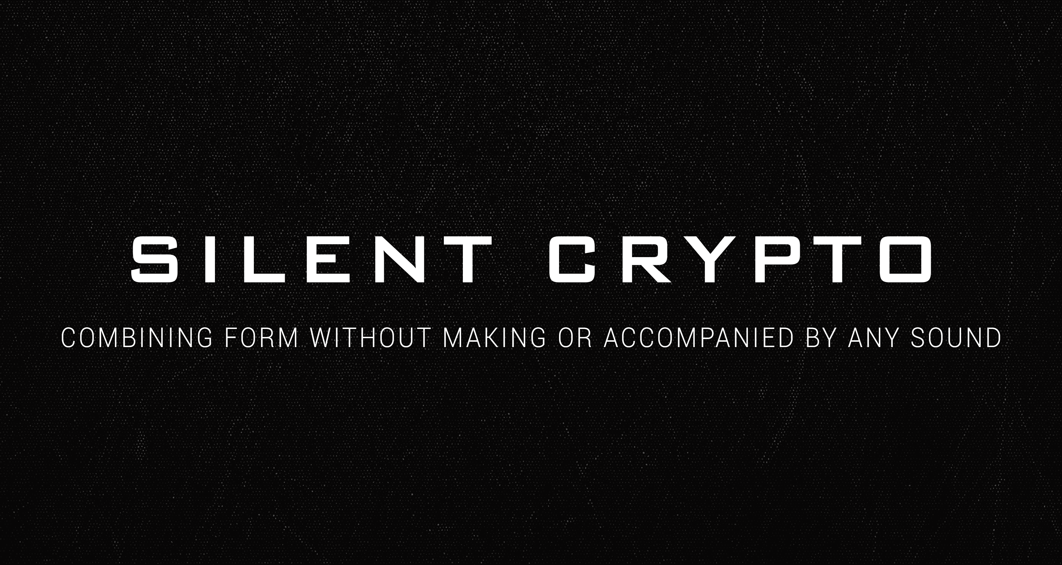 SilentCrypto banner