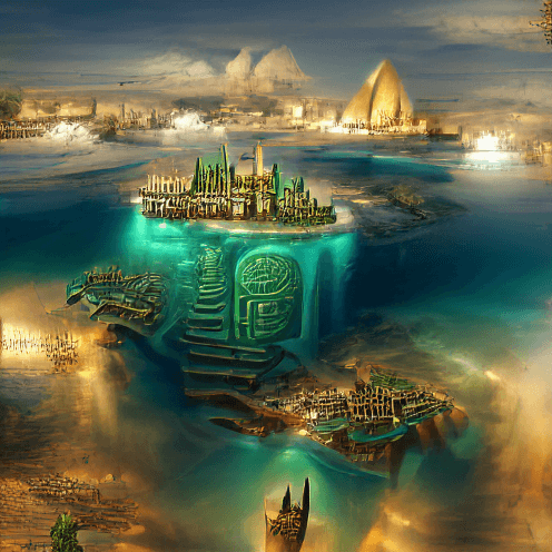 Ancient Atlantis City deviantart #2 - Ancient Cities Collection | OpenSea