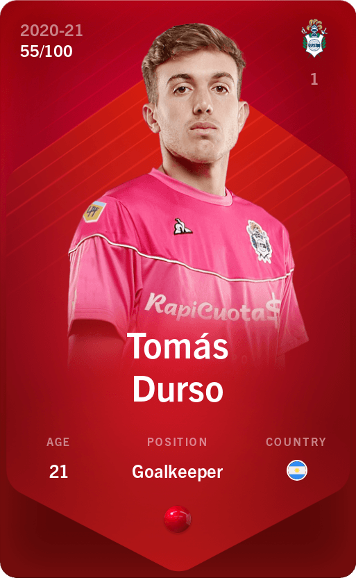 Tomás Durso 2020-21 • Rare 55/100