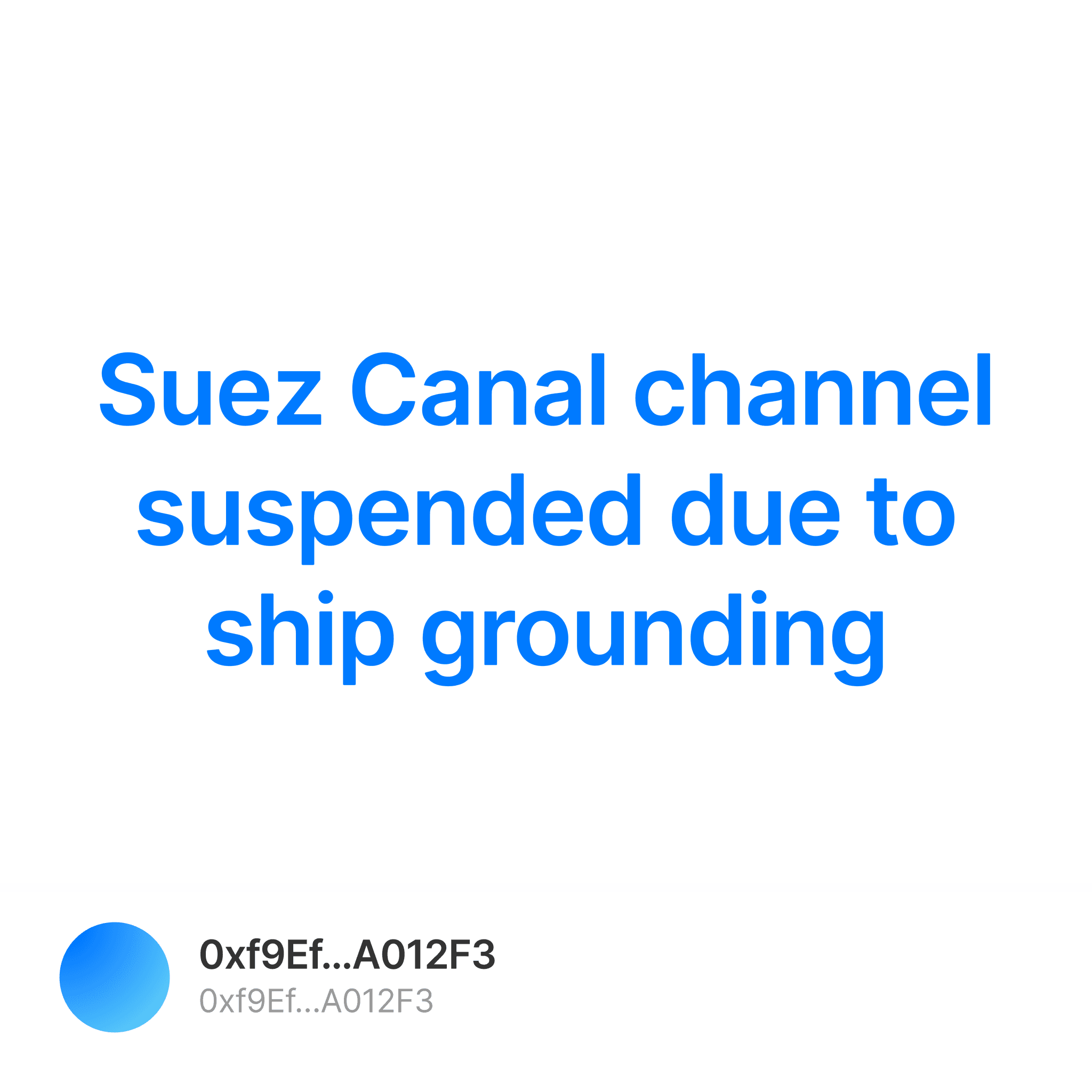 Suez Canal channel suspended due to ship grounding Collection OpenSea
