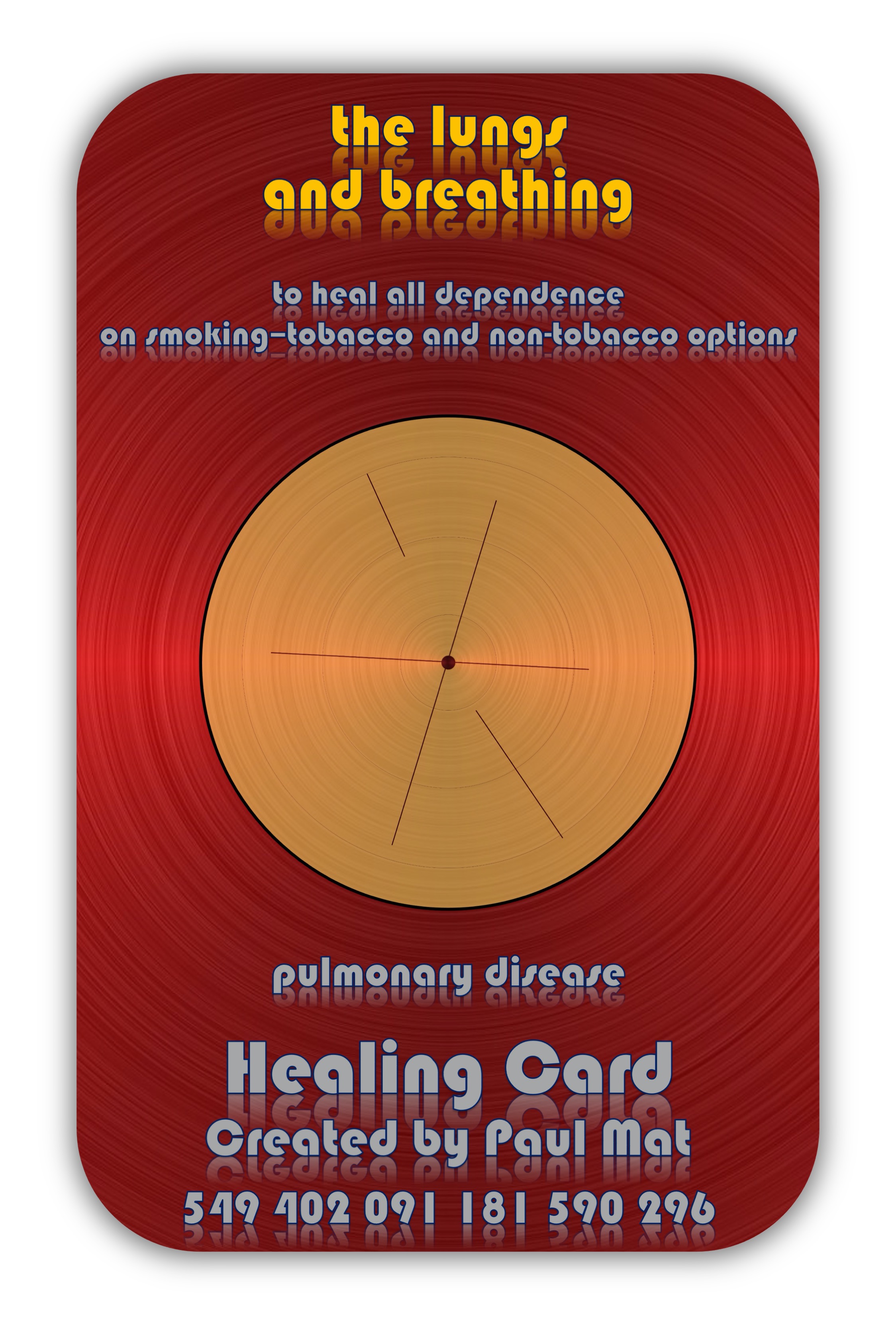 Healing Number Card with radionics barcode #296