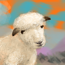 Sheep in a Moody Pasture collection image