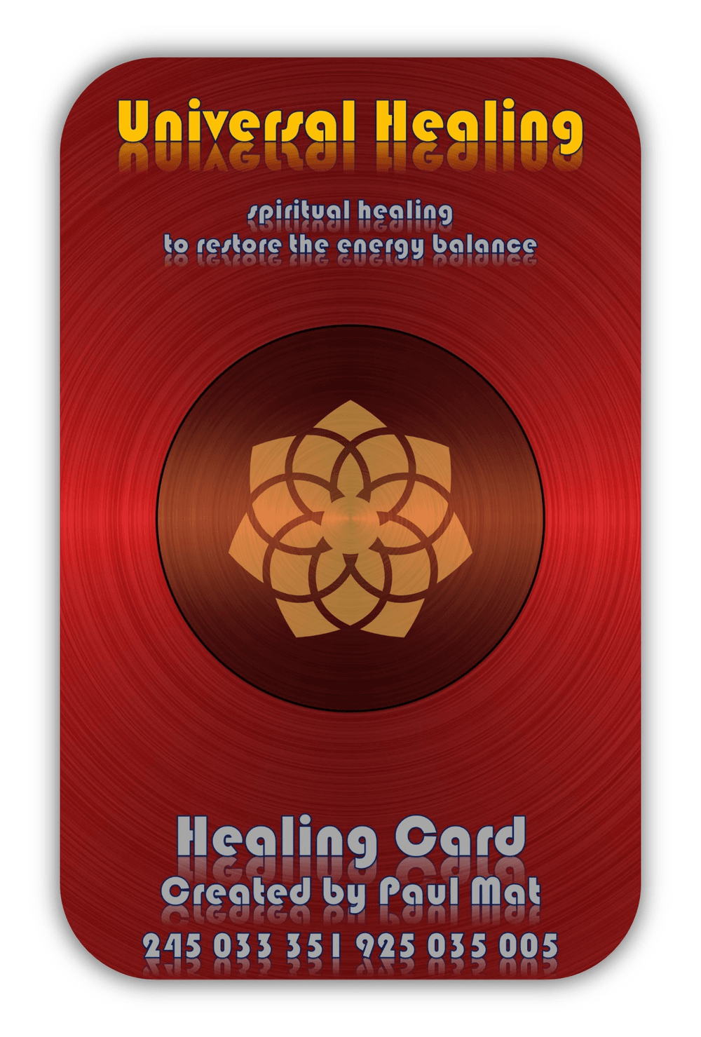 Healing Number Card with radionics barcode #5 - radionic healing number ...