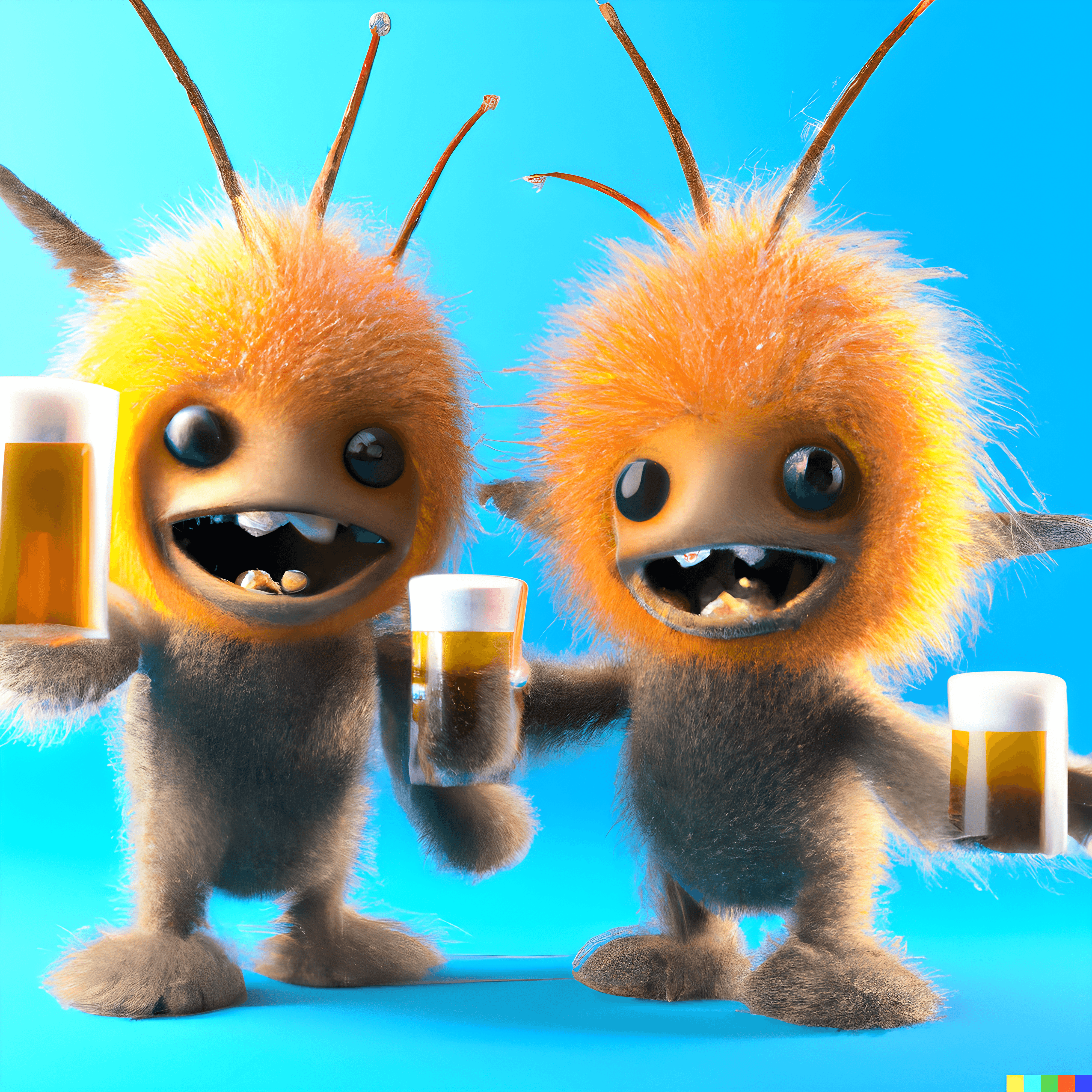 Furry aliens having a beer 2