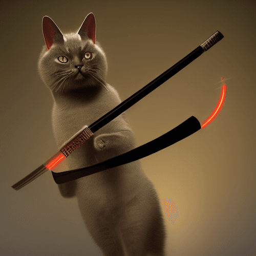 Cat with a katana