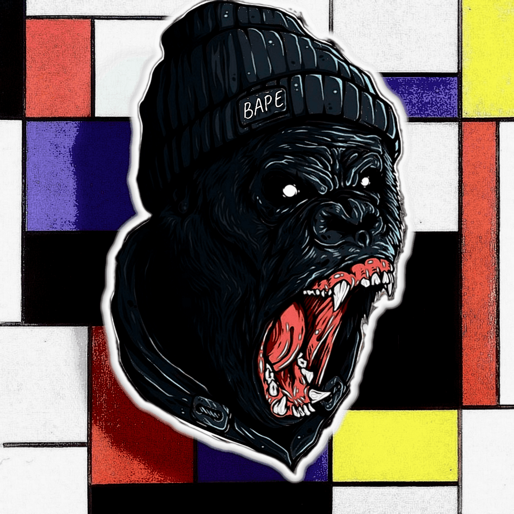 Bape gorilla logo 2025