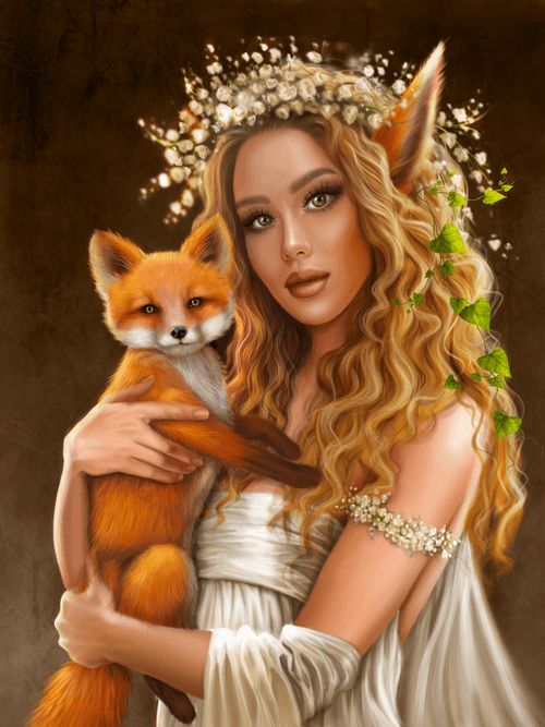 Motherly fox by @cherskova_art