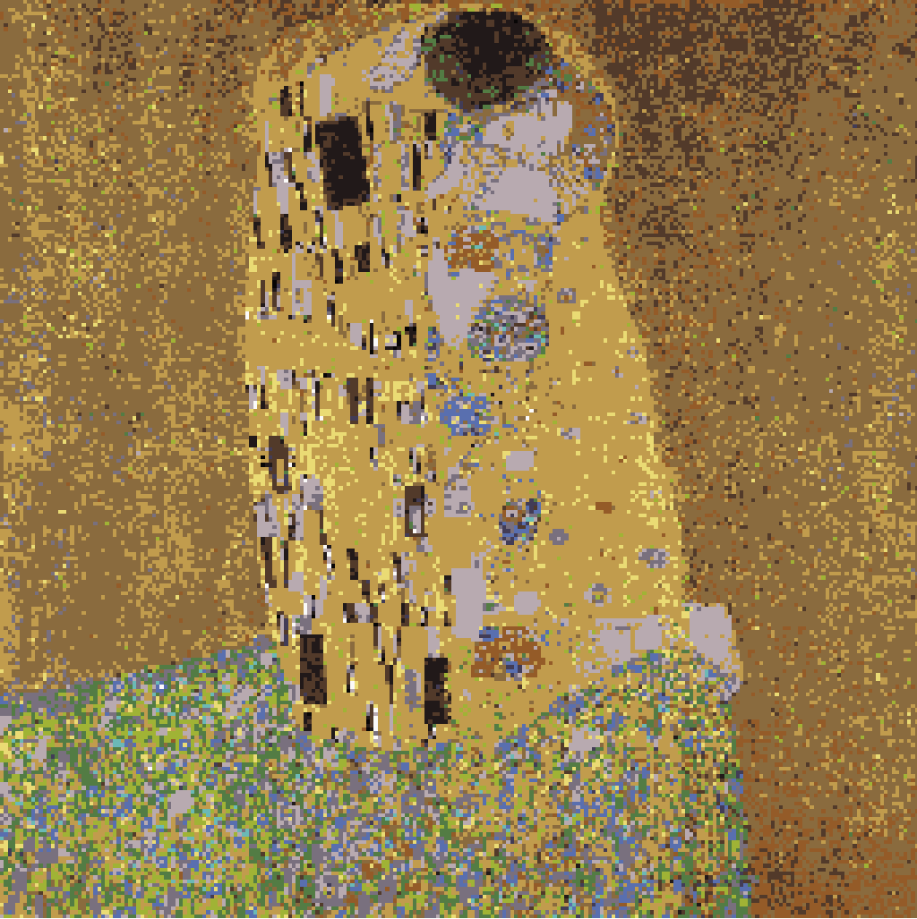 Pixel Painting #7: Gustav Klimt - The Kiss