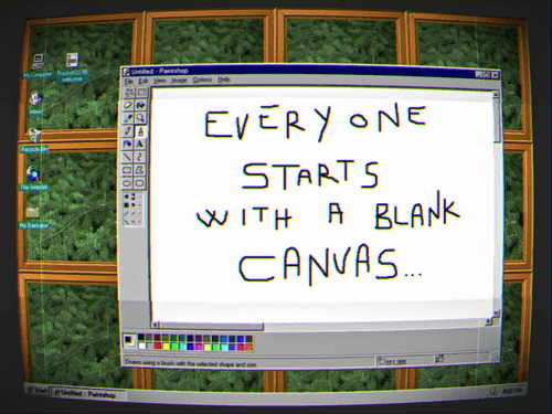 Everyone Starts With A Blank Canvas... by ebo·kubik