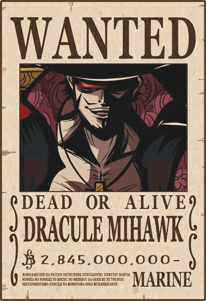 Dracule Mihawk - One Piece Wanted #2