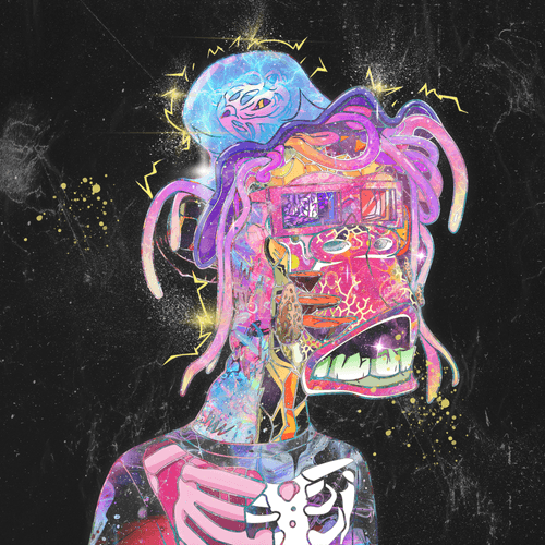 #501 - derivative of #6115 by @pxEYES - "Melting Ape"
