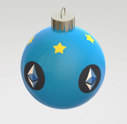 3D - Christmas Tree Ball Blue